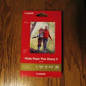 Canon Photo Paper Plus Glossy II PP301 4"x6" 100 Sheets Brand new